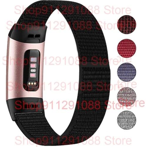 Nylon Watch Strap For Fitbit Charge 3 4 SE Band Soft Breathable Sport Bracelet Loop Wristbands For Fit Bit Charge3 4 2 5 Correa