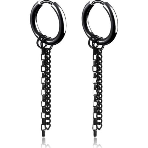 Earring Steel color Accessory jewelry Party chain earing for wome stainless steel fashion minimalism men earring fake piercing