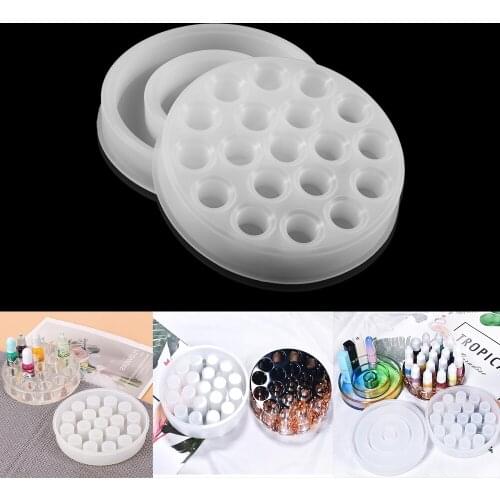 1 Pcs Pigment Cosmetics Storage Boxes Epoxy Resin Mold Lipstick Bottle Box Silicone Mold for DIY Decor Craft Jewelry Making Tool