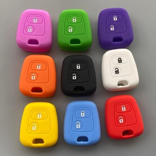 Silicone rubber key cover case shell protector for CITROEN BERLINGO Xsara Saxo C1 C2 C3 Pluriel C4 C5 C8 Picasso 2 button key