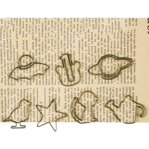 Retro Paper Clip Animal Bookmark Star Paper Clips Papeleria Office Accessories Paperclips Office Supplies Clipes Klips Paperclip