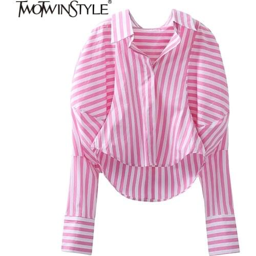 Розовые блузки TWOTWINSTYLE China At AliExpress