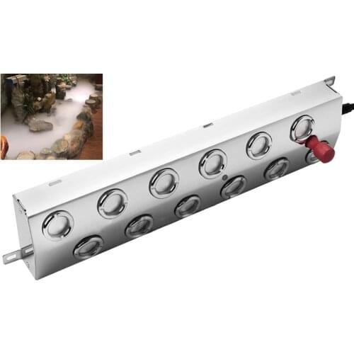 Newest 6000ML/H 12 Head Ultrasonic Mist Maker Fogger Stainless Steel Air Humidifier Greenhouse Aero mist Hydroponics