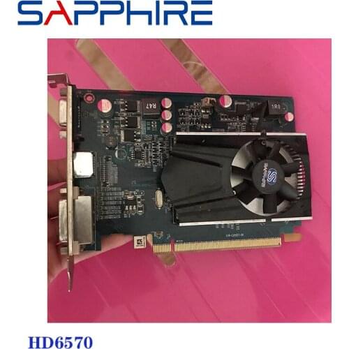 SAPPHIRE Video Cards HD6570 1GB GDDR3 AMD Graphics Card GPU Radeon HD 6570 1GHM512MB Office Computer For AMD Card Map HDMI Used