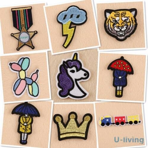 1pcs Mix fashion Patches for Clothing Iron on Embroidered Sew Applique Cute Patch Fabric Badge Garment DIY Apparel Accessories