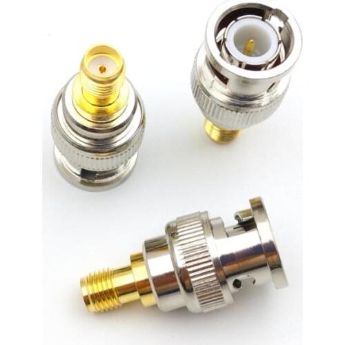 5pcs brass BNC Male to SMA Female Plug Coax Adapter Connector adapter
