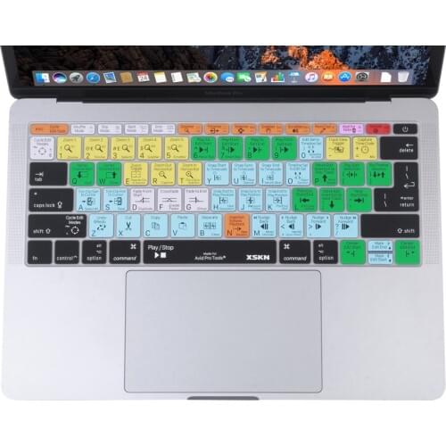 XSKN Smart Skin, for Avid Pro Tools Shortcut Keyboard Cover Tutorial Silicone Skin Cover for Macbook 12 inch A1534, US EU Layout