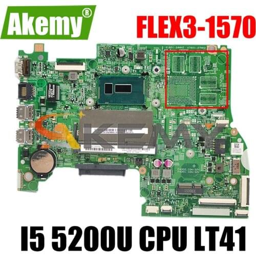 For Lenovo Yoga500-15ibd flex3-1570 notebook PC motherboard I5 5200U cpu LT41 mb14217-1m 100% test OK