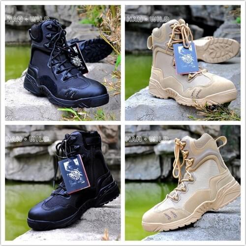 Breathable And Waterproof Tactical Boots Military Mountain Climbing Hiking Hunting Boots Outdoor Sport Shoes Men Leather Sneaker
