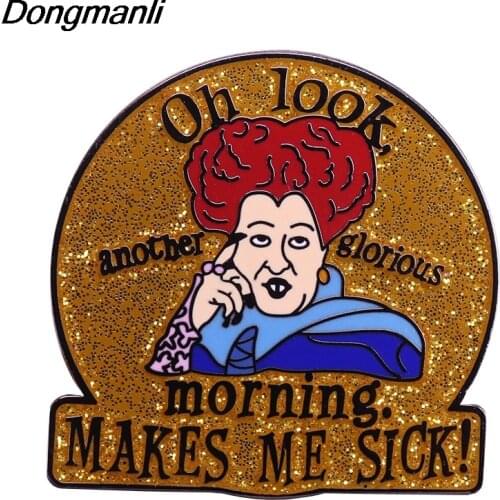 DZ49 Witch Hard Enamel Pins Brooch Women Lapel Backpack Bags Badge Fashion Jewelry Gifts