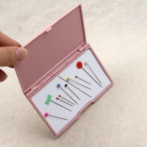 Pink Magnetic Storage Needle Box Magnetic Needle Storage Box Manual DIY Inserting Needle Plastic Needle Suction Box #YW