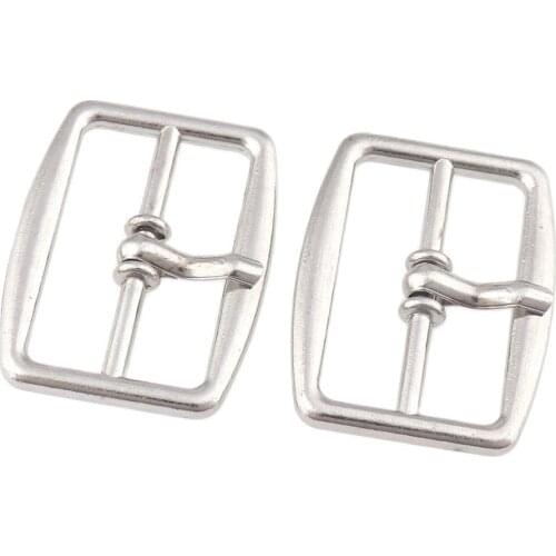 Metal Adjustable Belt Square Buckle with Pin 32mm（1.2inch）Silver For Backpacks shoes Bag Leathercraft DIY Sewing Parts Handmade