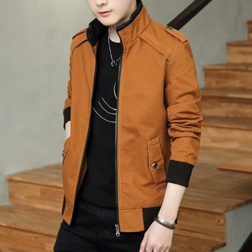 Men Full Sleeve Jacker Spring And Autumn Outwear And Patchwork Causal Style Overcoats