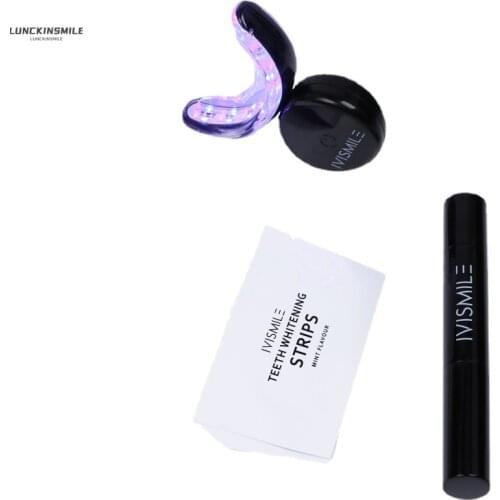 Dental Teeth Whitening Kit With Led Light Gel Whitestrips Bleach Oral Hygiene Set Clean Tooth Stain Smile Products Pens
