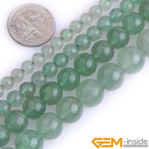 Natural AA Grade Green Strawberry Quartzs Round Loose Spacer Accessorriess Beads For Jewelry Making Strand 15 inch 4mm 6mm 8mm