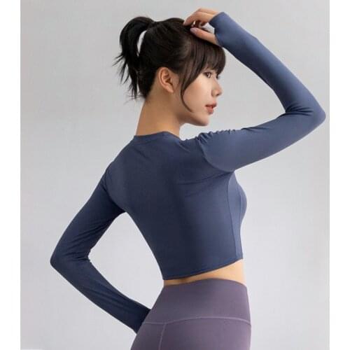 2020 New Blue Black Rose Sports Tops Gym Women Fitness T Shirt Woman Long Sleeve Yoga Top Mesh Womens Gym Tops Sport Wear Women