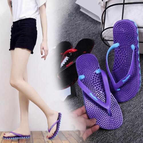New summer outdoor non-slip womens flip flops massage home ladies slippers