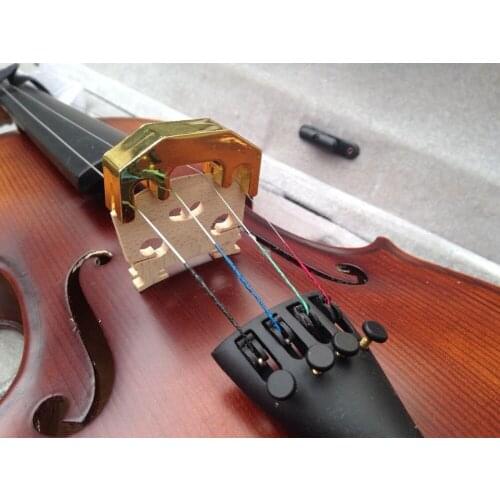 Wholesale 5 PCs Professional Violin Mute Heavy Metal Plated Copper Fiddle Violin Mute for 4/4