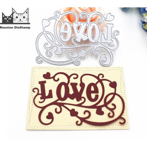Reunion Love Embossing DIY Metal Cutting Dies 3D DIY Scrapbooking Sharp Craft Die Photo Invitation Cards Decoration 10.5*7.5cm