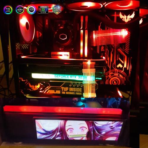 PC Case Panel RGB, Light Board Backplate For Video Card/PSU/HDD Chasis Decoration Modding, Gamer DIY Customized,Support M/B SYNC
