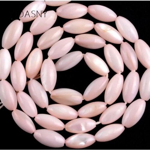 Natural Stone Pink Mop Shell Beads For Jewelry Making 5*10mm Spacer Loose Beads Fit For Necklace Bracelet Accessories 15" Strand