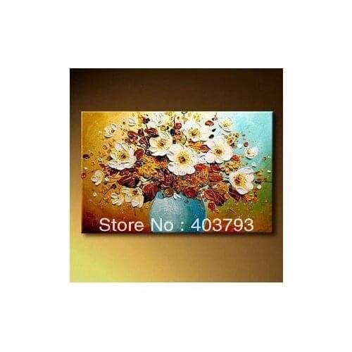 Modern fashion oil painting on canvas flower for home decoration 50X60cm