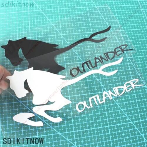 Horse Run Cool Sports Sticker Racing Windows Decal Car Styling For mitsubishi outlander 3 2018 2016 2017 xi 2013 accessories