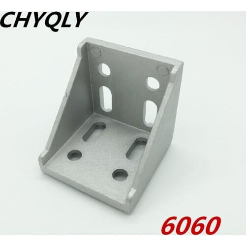 20pcs/lot 6060 corner fitting angle aluminum L connector bracket fastener match use 6060 industrial aluminum profile