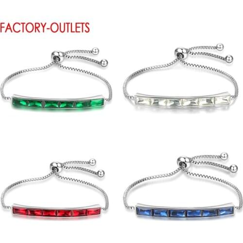 New Arrivals Genuine 925 Sterling Silver Charm Bracelet Exquisite Beads Crystal Bracelets for Women Fashion Jewelry Gift