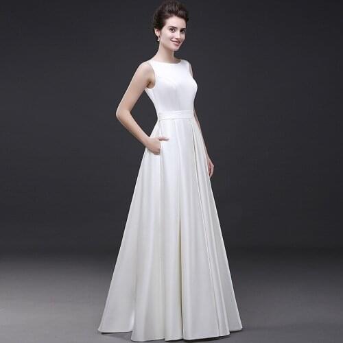 A-Line Jewel Floor-Length Sleeveless Draped Formal Gown Women Elegant Criss-Cross Straps Simple Dew Shoulder Bridesmaid Dresses