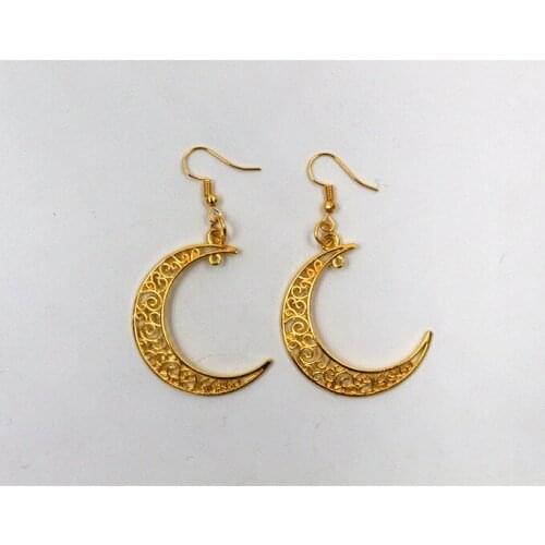 1 pair New Fashion Gold Color Moon Style earrings Best Gift for Women Girl Wholesale-A1-06