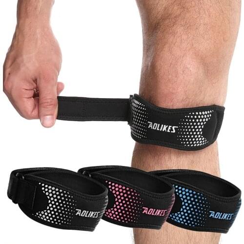 1PCS Adjustable Knee Pad Knee Pain Relief Patella Stabilizer Brace Support for Hiking Soccer Basketball Running Sport