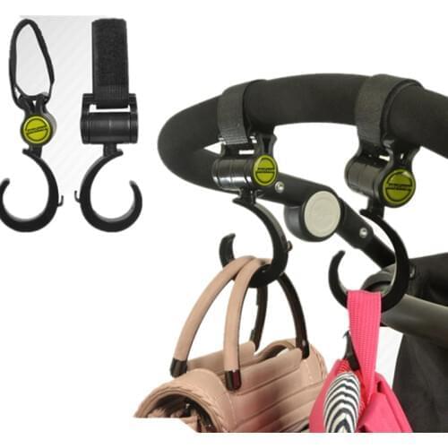 2pcs/Lot Baby Stroller Hook Bag Handle Grab Prams Car Accessories Hooks Rotate 360 Bugaboo Stroller Hange Hook Multifunction