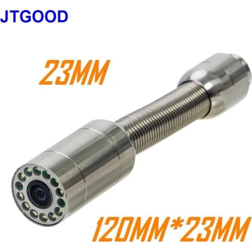 23MM 17MM Pipeline Inspection with 12PCS LED Lights Drain Pipe Sewer Snake Video Camera Head Wall Inspection Camera Replace Head