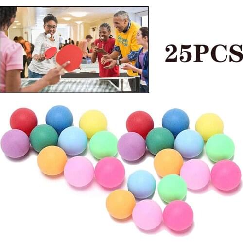 25pcs/pack Colored Pong Balls 40mm Entertainment Table Tennis Balls Training High Elasticity Quality Ping-pong Balls #P2