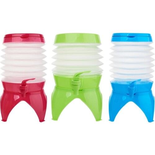 5.5L Camping Water Bottle Portable Travel Folding Water Cup Plastic Telescopic Drink Bottle Compressible Sports Water Container