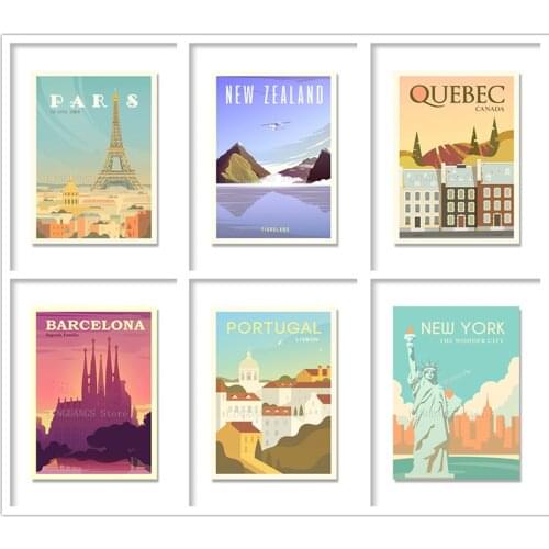 5D DIY Full Drill Diamond Painting Landscape Greece Africa City Diamond Mosaic Europe Morocco Embroidery Cross Stitch Home Decor