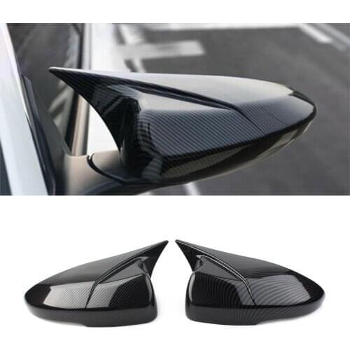 Carbon Fiber ABS Car Rearview Side Mirrors Cap Cover Decorative Trim For Honda Accord 2018 2019 2020 Deluxe Version