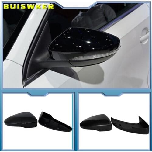 1 Pair Rearview Mirror Cover Side Wing Rear View Mirror Case Covers For VW Golf MK7 7.5 GTD R GTI MK6 6 Polo 6R Scirocco Passat