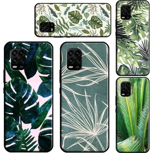 Tropical Palm Tree Banana Leaf Case For POCO X3 Pro M3 F2 F3 Back Cover For Xiaomi Mi 11 Ultra Note 10 Lite Mi 9T 10T Pro