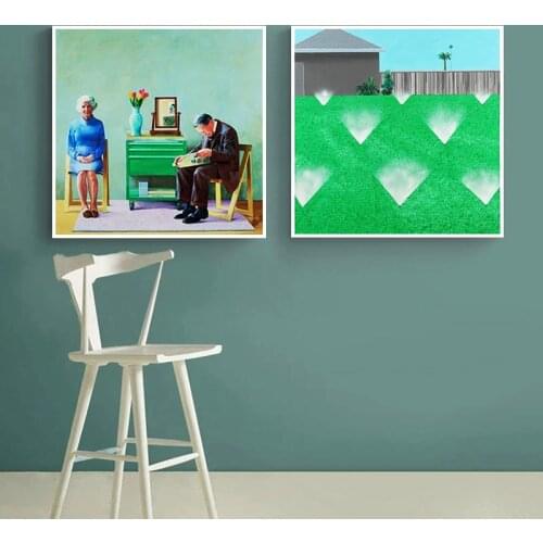 David Hockney A Bigger Splash Artist Custom Fresh with swimming pool Home Decor Poster Print Wall Canvas Picture For Living Room
