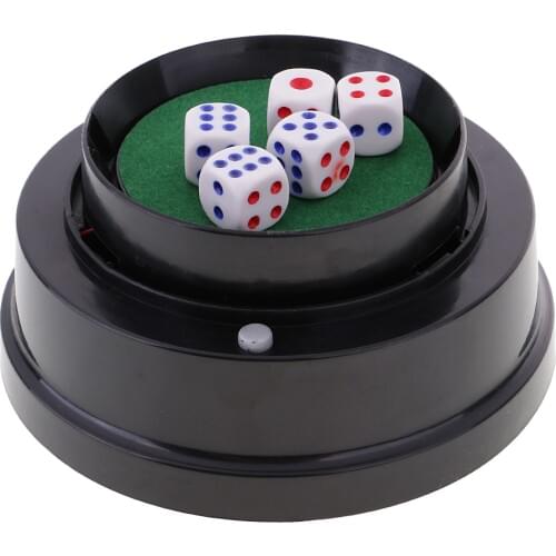 Electrical Dice Cup Automatic Professional Dice Roller Cup With 5 Dices