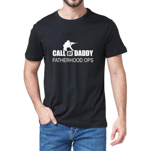 Gamer Dad Video Game Dad Call of Daddy Fatherhood Ops Funny Fathers Day Gifts Summe Mens 100% Cotton Novelty T-Shirt Unisex