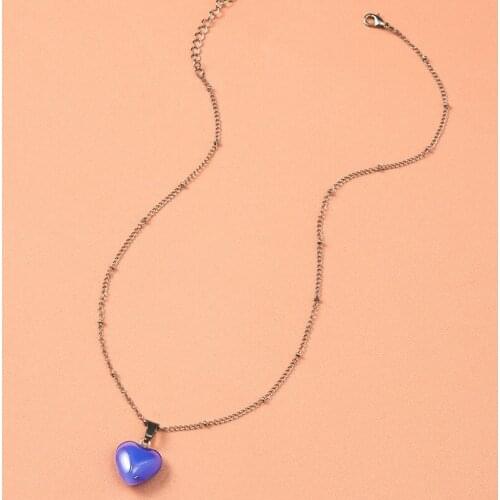 Exquisite Crystal Heart-shaped Pendant Necklace Charming Female Silver Color Clavicle Chain Romantic Party Jewelry Gift