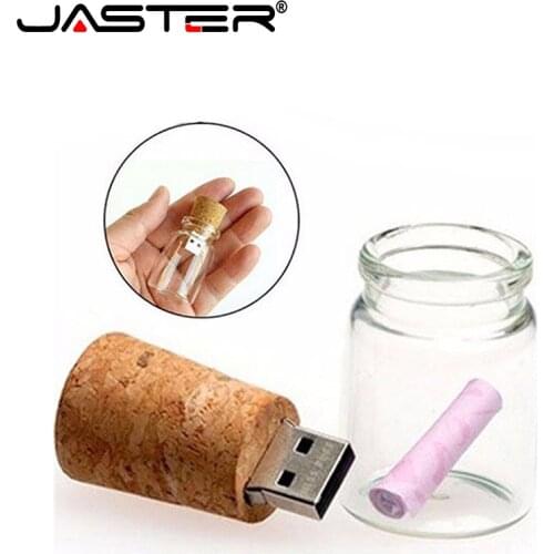 JASTER transparent glass USB The best gift, memory storage, record your life, write down the best wishes (1pcs free logo)