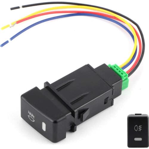 Car Front Fog Light Switch Button with Connecting Wire Fit for ISUZU MU-X / D-MAX Fog Lamp Control Car Accessories