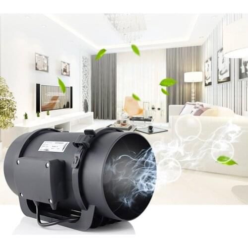 Commercial blower frequency conversion exhaust fan round duct fan kitchen powerful exhaust fan oil fume moxibustion machine