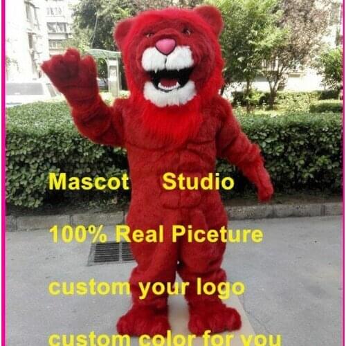 Lion Mascot Costume Plush Animal Fursuit Cosplay Party Game Dress Suit Advertising Halloween Adult