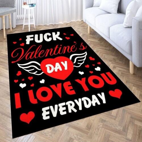 I love you Carpet for Living Room 3D Anime Cartoon Rug Gamer Teen Room Bedside Lounge Rug Kids Children Floor Mats
