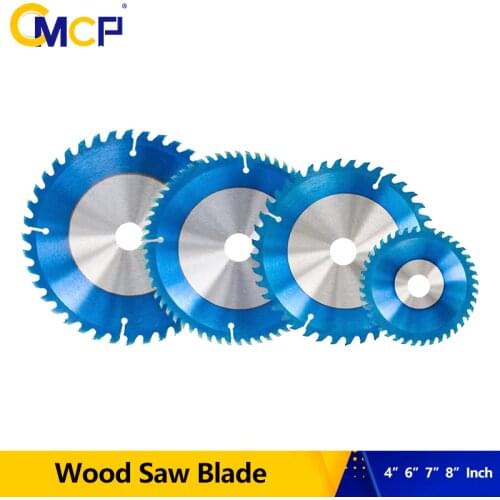 CMCP 4" 6" 7" 8" Inch Circular Saw Blade 30T 40T 60T Carbide Saw Blades Nano Blue Coated TCT Saw Blade Wood Cutting Disc
